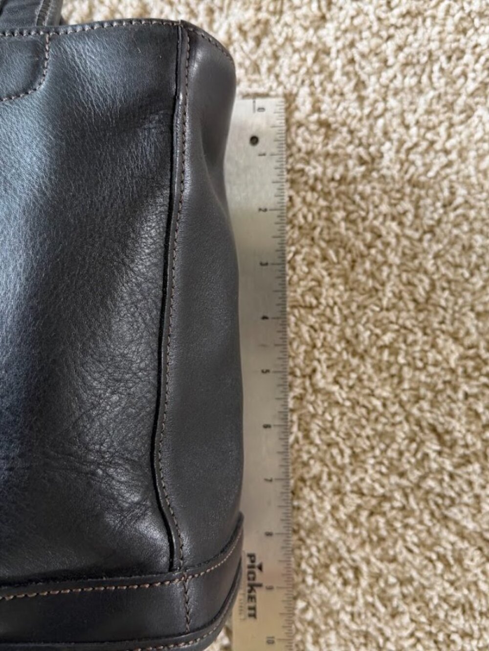 Vintage Black Leather Coach Bleecker Satchel - Picture 4 of 8
